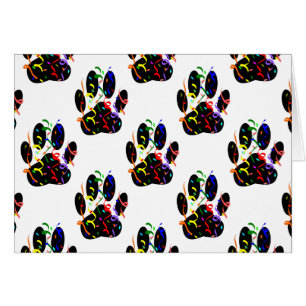Paw Prints Confetti And Party Streamer Pattern