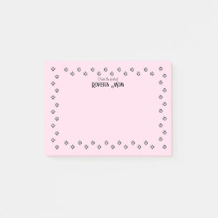 Paw Prints Custom From the Desk of Post-it Notes
