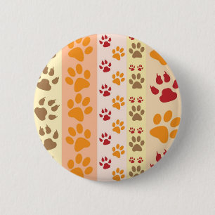Paw Prints cute Dog Lovers 6 Cm Round Badge