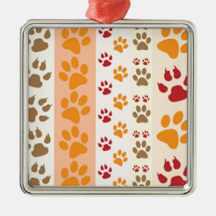 Paw Prints cute Dog Lovers Metal Tree Decoration
