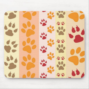 Paw Prints cute Dog Lovers Mouse Mat