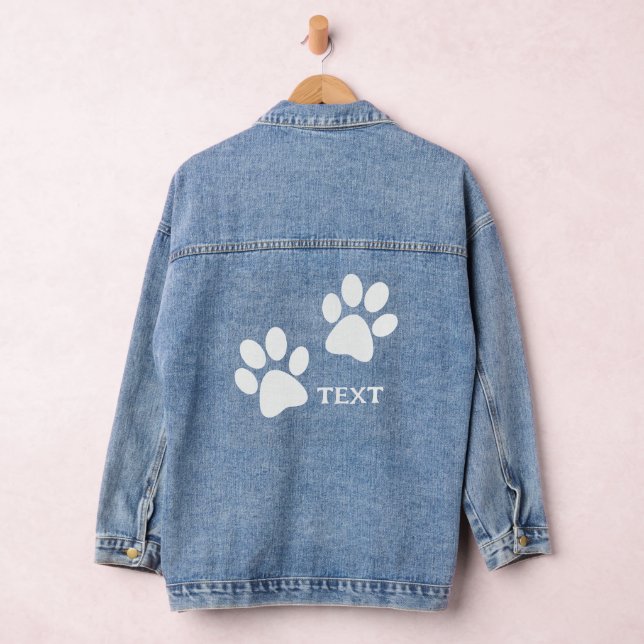 Paw Prints Design Denim Jacket (Hangar)