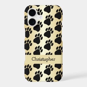 Paw Prints Design Gold Coloured