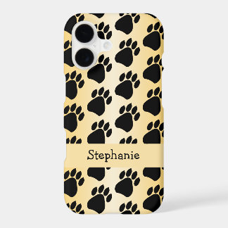 Paw Prints Design Orange Coloured