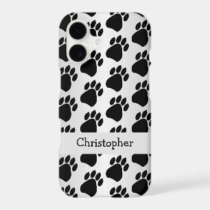 Paw Prints Design Silver Coloured