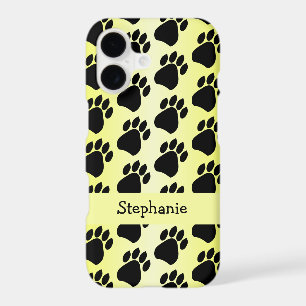 Paw Prints Design Yellow Coloured