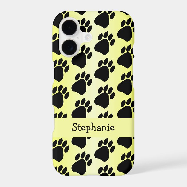 Paw Prints Design Yellow Coloured (Back)