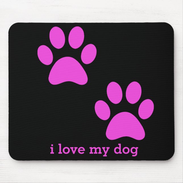 Paw Prints Dog Mousepad (Front)
