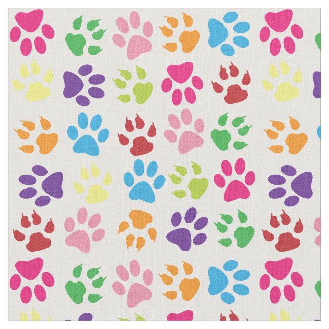 Paw Prints Fabric (Close Up)