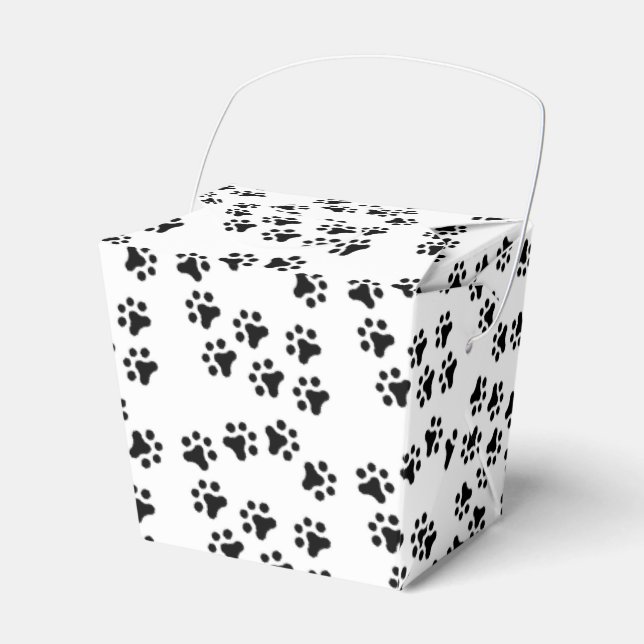 Paw Prints Favour Box (Front Side)