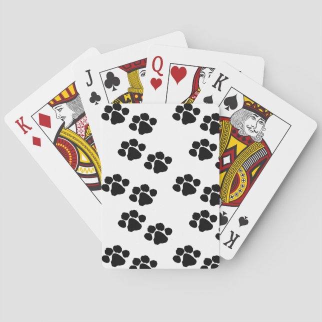 Paw Prints For Pet Owners Playing Cards (Back)