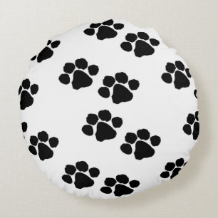 Paw Prints For Pet Owners Round Cushion