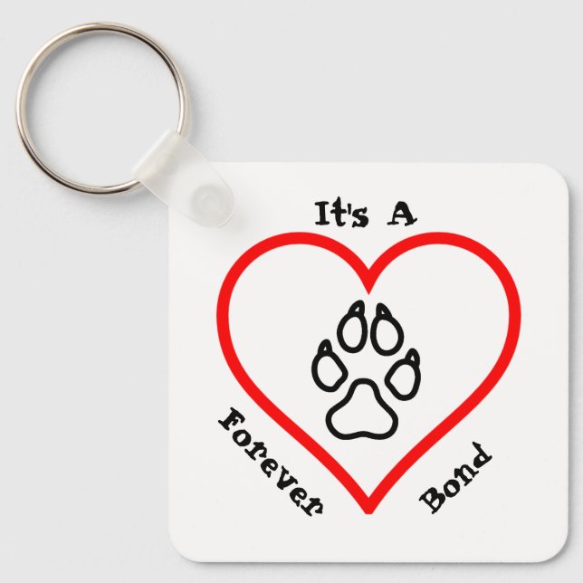 Paw Prints Forever Key Ring (Front)