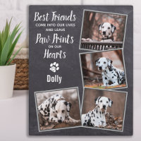 Paw Prints Heart Photo Collage Dog Pet Memorial