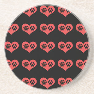 Paw Prints In My Heart by Shirley Taylor Coaster