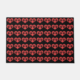 Paw Prints In My Heart by Shirley Taylor Doormat