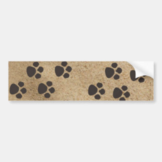 Paw Prints in the Sand Bumper Sticker