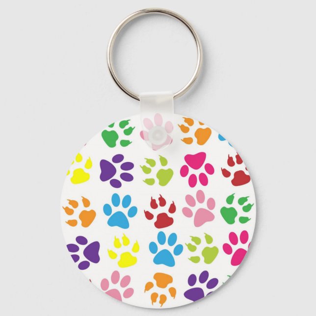 Paw Prints Key Ring (Front)