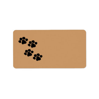 Paw Prints Label