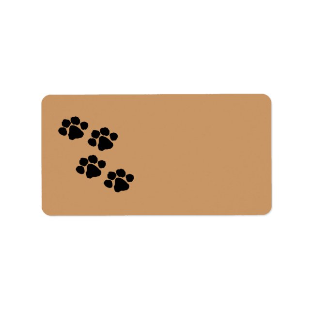 Paw Prints Label (Front)