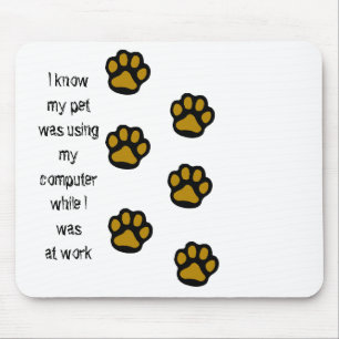 Paw Prints Mouse Mat