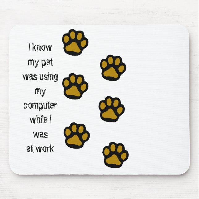 Paw Prints Mouse Mat (Front)