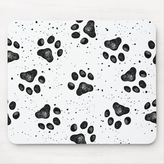 Paw Prints Mouse Mat (Front)