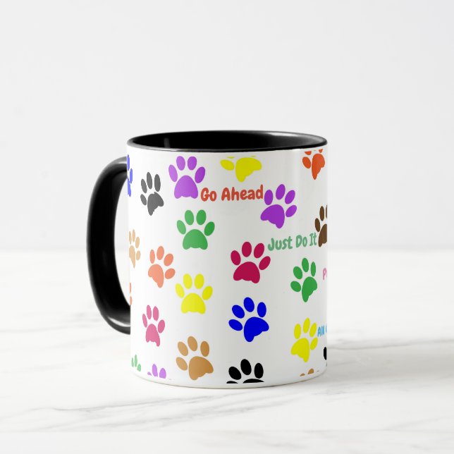 Paw Prints Mug (Front Left)