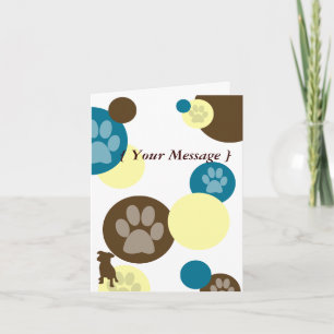 Paw Prints n Circles Dog Cards