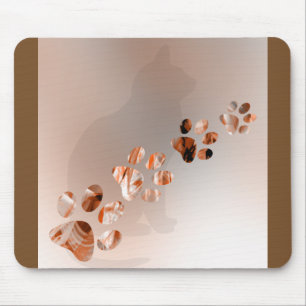 Paw Prints of Cat, Dog, Puppy for Pet Lovers Mouse Mat