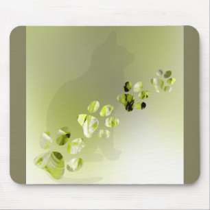 Paw Prints of Cat, Dog, Puppy for Pet Lovers Mouse Mat