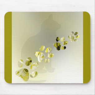 Paw Prints of Cat, Dog, Puppy for Pet Lovers Mouse Mat