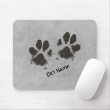 Paw Prints On Concrete Design Personalised