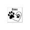 Paw Prints On Heart With Custom Pet Name