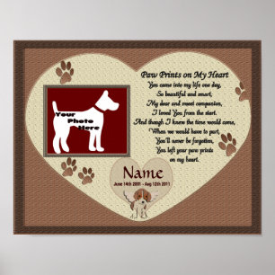 Paw Prints on My Heart - Brown Dog Memorial