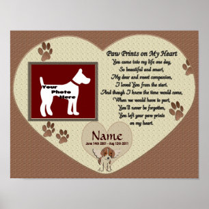 Paw Prints on My Heart - Dog Memorial