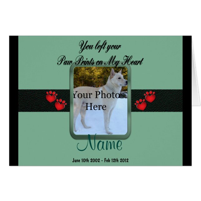 Paw Prints on My Heart - Mint Green (Front Horizontal)