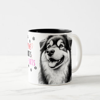 Paw Prints on Our Hearts: A Tribute to Canine Comp Two-Tone Coffee Mug