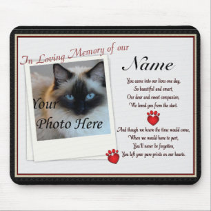 Paw Prints on Our Hearts Pet Memorial Mouse Mat