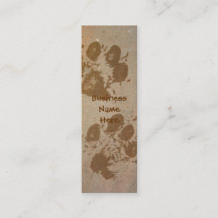 Paw Prints on Stone Bookmark Business Cards