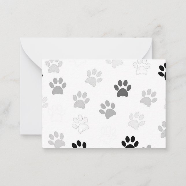 Paw Prints Pattern Card (Front)