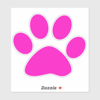 Paw Prints Pattern Custom Cute Hot Pink