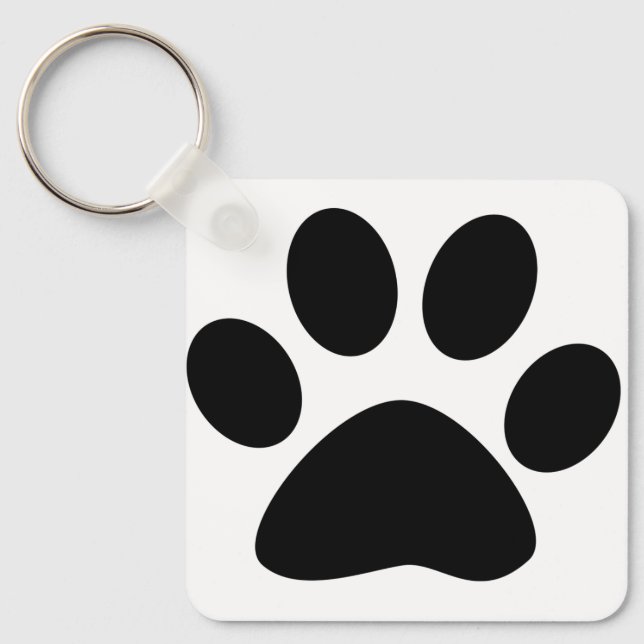 Paw Prints Pattern Dog Mom Gift Favor Christmas Key Ring (Front)