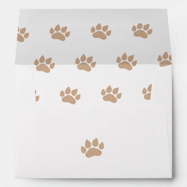 Paw Prints Pattern Envelope (Back (Bottom))
