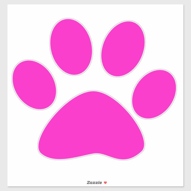 Paw Prints Pattern Hot Pink Custom Cute  (Sheet)