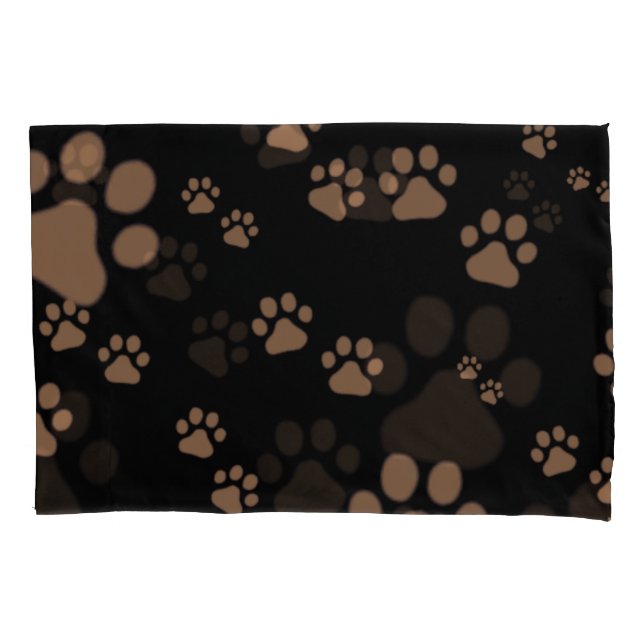 Paw Prints Pattern Pillowcase (Front-Left)