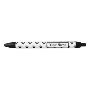 Paw Prints Pen Add Your Text or Personalised Name