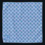 Paw Prints Personalised Dog Blue Bandanna<br><div class="desc">A cute blue dog bandanna with a paw print pattern . Personalise it with your dog's name .
© ArianeC Illustrations-All rights reserved</div>