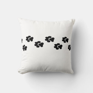 Paw Prints Pink Cushion