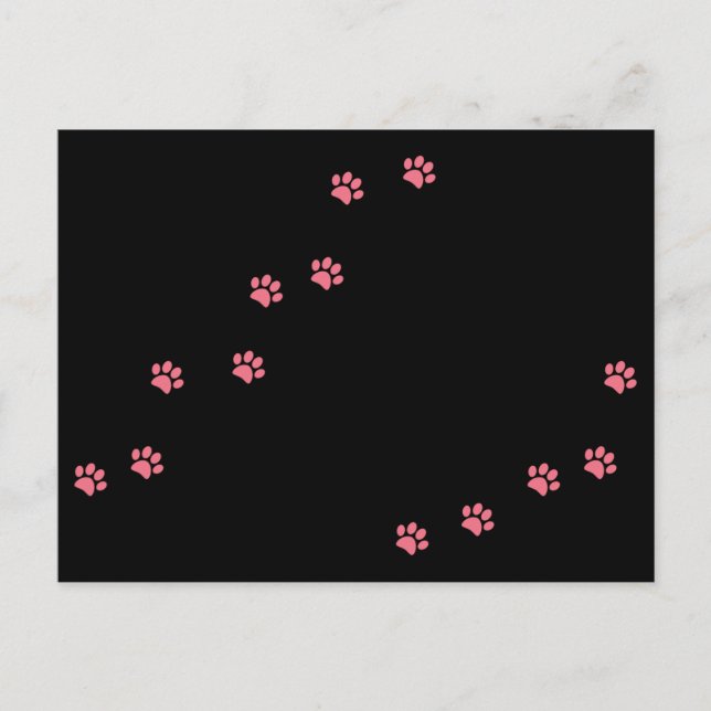 Paw Prints Postcard (Front)